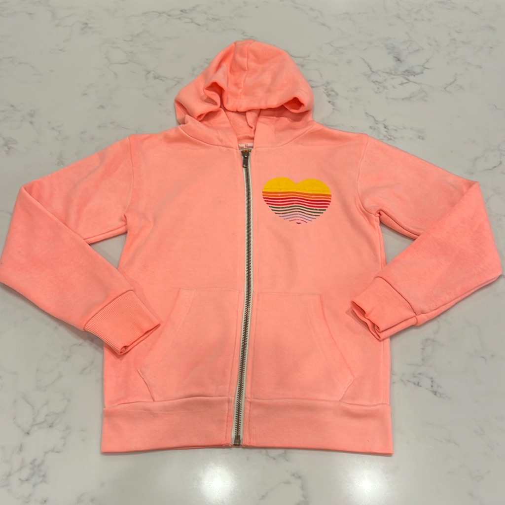 Girls Size 10-12(M) Vintage Havana Zip Up Hoodie